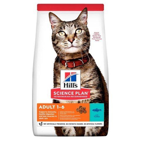Hills Science Plan Adult 1-6 Tuna 10 кг сухий корм для котів 1010 фото