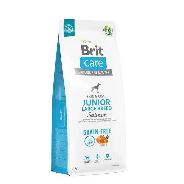 Сухой Корм для Щенков и Юниоров Больших Пород Brit Care (Брит Каре) с лососем и картофелем 12 кг 7532 фото